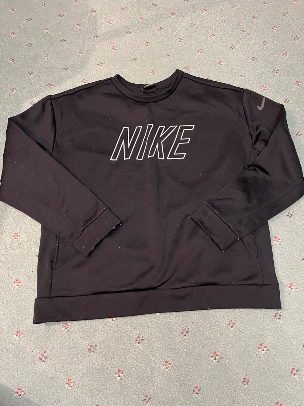 Nike Black Crewneck with Bold Front Logo